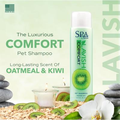 Show full view: TropiClean Spa Comfort Oatmeal Shampoo for Dogs & Cats, Succulent Kiwi Scent, 16-fl oz bottle slide 3 of 10