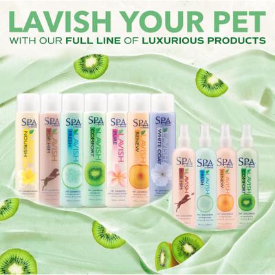 Show full view: TropiClean Spa Comfort Oatmeal Shampoo for Dogs & Cats, Succulent Kiwi Scent, 16-fl oz bottle slide 8 of 10
