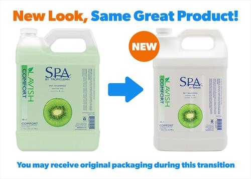 Show full view: TropiClean Spa Comfort Oatmeal Shampoo for Dogs & Cats, Succulent Kiwi Scent, 1-gal bottle slide 2 of 10