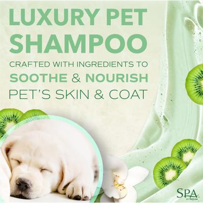Show full view: TropiClean Spa Comfort Oatmeal Shampoo for Dogs & Cats, Succulent Kiwi Scent, 1-gal bottle slide 4 of 10