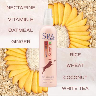 Show full view: TropiClean Spa for Him Dog Cologne Spray, Sporty Oatmeal & Sandalwood Scent, 8-fl oz bottle slide 7 of 11