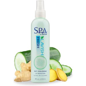 TropiClean Spa Fresh Dog Cologne Spray, Luxurious Oatmeal & Cucumber Scent, 8-fl oz bottle