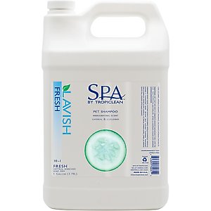 TropiClean Spa Lavish Fresh Oatmeal Dog & Cat Shampoo, Refreshing Cucumber Scent, 1-gal bottle