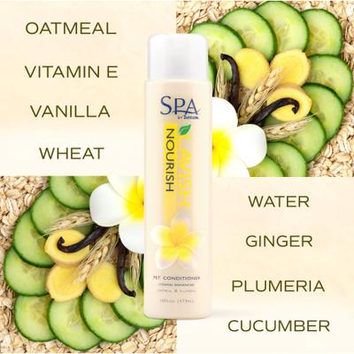 Show full view: TropiClean Spa Nourish Dog & Cat Conditioner, Fresh Plumeria Scent, 16-fl oz bottle slide 7 of 11