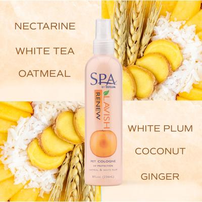 Show full view: TropiClean Spa Renew Dog Cologne Spray, Luscious Sweet Plum & Peaches Scent, 8-fl oz bottle slide 6 of 10