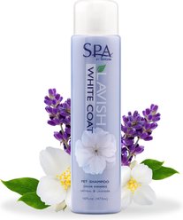 TropiClean Spa White Coat Dog & Cat Shampoo, Luxurious Lavender Scent, 16-fl oz bottle