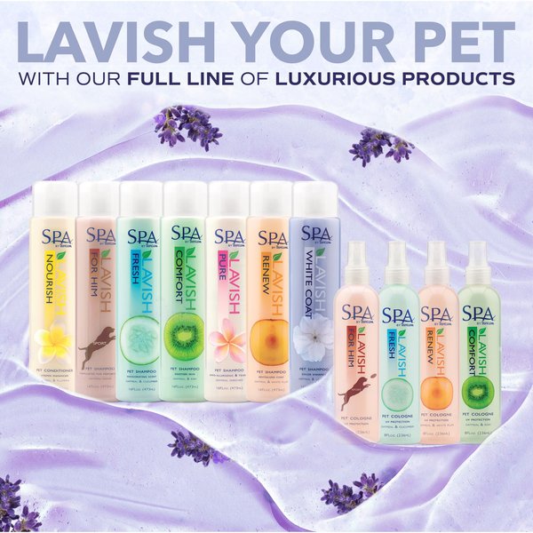 Show full view: TropiClean Spa White Coat Dog & Cat Shampoo, Luxurious Lavender Scent, 16-fl oz bottle slide 8 of 10