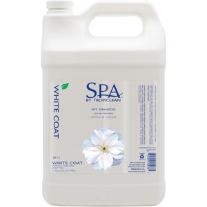 TropiClean Spa White Coat Dog & Cat Shampoo, Luxurious Lavender Scent, 1-gal bottle