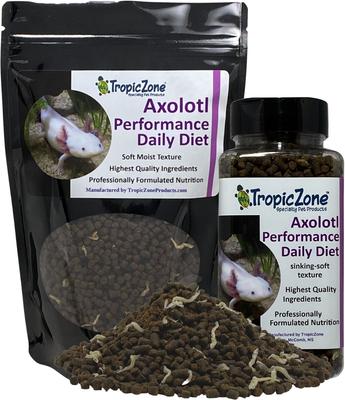 Show full view: TropicZone Axolotl Performance Daily Diet Amphibian Food, 10.5-oz bottle slide 5 of 7