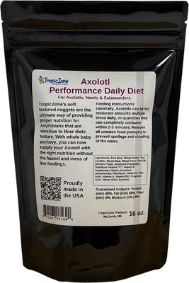 Show full view: TropicZone Axolotl Performance Daily Diet Amphibian Food, 16-oz bag slide 2 of 2