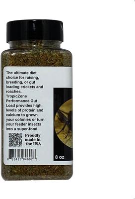 Show full view: TropicZone Cricket Performance Gut Load Insect Food, 8-oz bottle slide 2 of 7