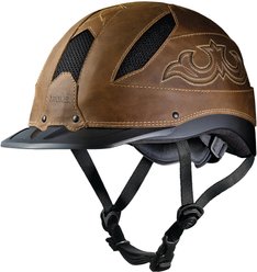 Troxel Cheyenne Riding Helmet, Brown, Small