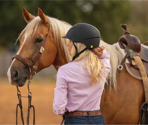 Show full view: Troxel Spirit with Mips Technology Horse Riding Helmet, Black Duratec, Medium slide 9 of 10