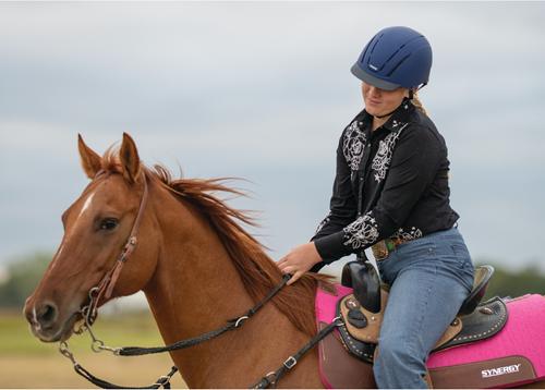 Show full view: Troxel Spirit with Mips Technology Horse Riding Helmet, Navy Duratec, Large slide 9 of 10
