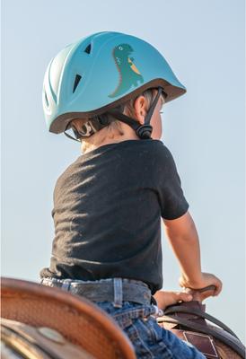 Show full view: Troxel Youngster Horse Riding Helmet, Blue Dino, X-Small slide 9 of 9
