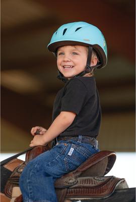 Show full view: Troxel Youngster Horse Riding Helmet, Blue Dino, X-Small slide 4 of 9