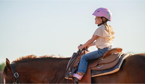 Show full view: Troxel Youngster Horse Riding Helmet, Pink Unicorn, X-Small slide 5 of 9