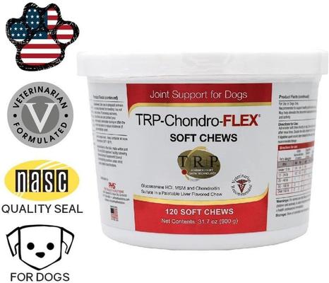 Show full view: TRP-Chondro-FLEX Liver Flavored Soft Chew Joint Supplement for Dogs, 120 count slide 9 of 10