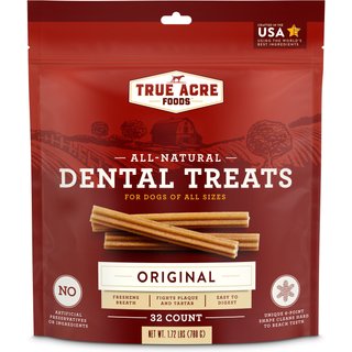 True Acre Foods All-Natural Dental Chew Sticks, Original Flavor, 32 count slide 1 of 8