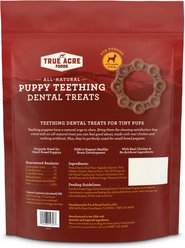 True Acre Foods Small Breed Puppy Dental Teething Treat, Original Flavor with Real Chicken Dog Treats, 6 count slide 2 of 9