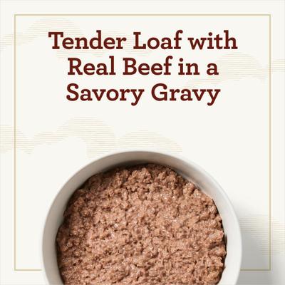Show full view: True Acre Foods Beef Recipe Tender Loaf in Gravy, Wet Dog Food, 3.5-oz cup, case of 12 slide 4 of 11