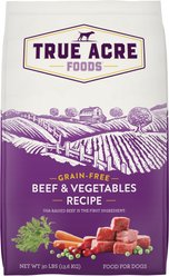 True Acre Foods Grain-Free Beef & Vegetable Dry Dog Food, 30-lb bag