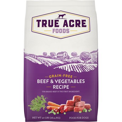 True Acre Foods True Acre Foods Grain-Free Beef & Vegetable Dry Dog Food, 40-lb bag