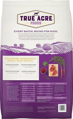 Show full view: True Acre Foods Grain-Free Beef & Vegetable Dry Dog Food, 40-lb bag slide 3 of 11