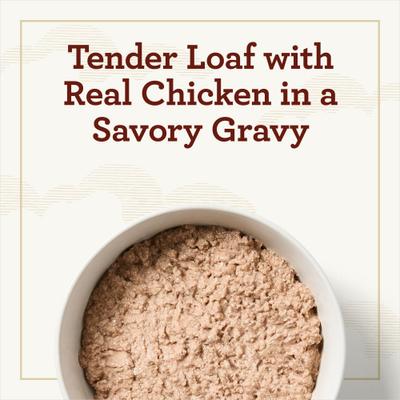 Show full view: True Acre Foods Grilled Chicken Flavor Tender Loaf in Gravy, Wet Dog Food, 3.5-oz cup, case of 12 slide 4 of 11