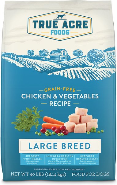 True Acre Foods Farmhouse Blend Large Breed, with Chicken & Vegetable