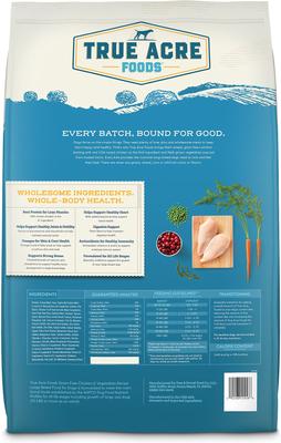 Show full view: True Acre Foods Large Breed Chicken & Vegetables Recipes Grain-Free Dry Dog Food, 40-lb bag slide 3 of 9