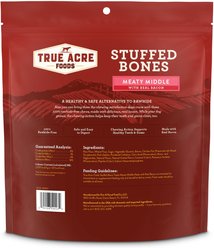 True Acre Foods Medium Stuffed Bone Treats Meaty Middle Made with real Bacon, 12 count slide 2 of 8