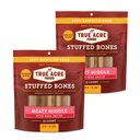 True Acre Foods Medium Stuffed Bone Treats Meaty Middle Made with real Bacon, 24 count
