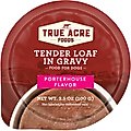 True Acre Foods Porterhouse Flavor Tender Loaf in Gravy, Wet Dog Food, 3.5-oz cup, case of 12