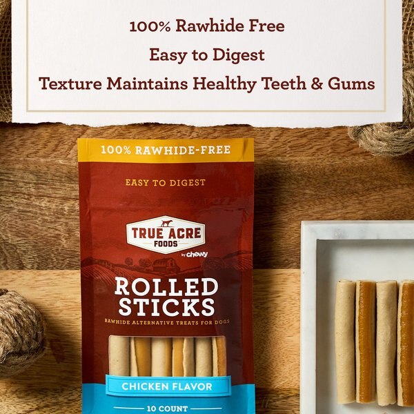 True Acre Foods Rawhide-Free Rolled Sticks with Chamomile & Lavender Extract Flavor Dog Treats