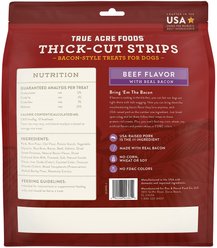 True Acre Foods Thick Cut Strips with Real Bacon & Beef Dog Treats, 25-oz bag slide 2 of 7