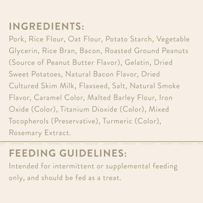 Show full view: True Acre Foods Thick Cut Strips with Real Bacon & Peanut Butter Flavor Dog Treats, 50-oz bundle slide 5 of 9