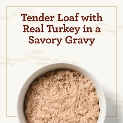 Show full view: True Acre Foods Turkey Recipe Tender Loaf in Gravy, Wet Dog Food, 3.5-oz cup, case of 12 slide 4 of 11