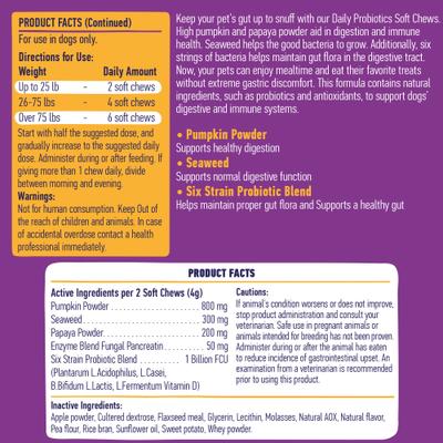 Show full view: True Tails Probiotic Beef Flavored Supplement for Dogs, 120 count slide 3 of 7