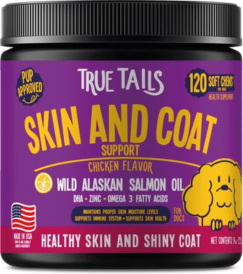 Show full view: True Tails Skin & Coat Chicken Flavored Skin & Coat Supplement for Dogs, 120 count slide 1 of 7