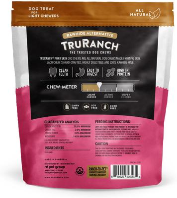 Show full view: TruRanch 5-inch Pork Skin Sticks Smoky Flavored Dog Treats, 10 count slide 3 of 4