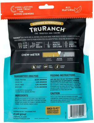Show full view: TruRanch Beef Collagen Roll Hard Chew Dog Treats, 6-in, 4 count slide 3 of 7
