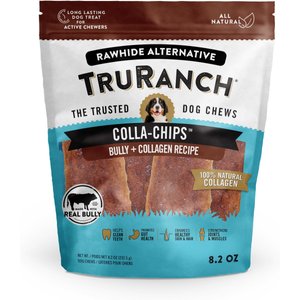 TruRanch Bully Collagen Chips Dog Treats, 6-in, 8.2-oz bag
