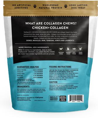 Show full view: TruRanch Chicken Collagen Chips Hard Chew Dog Treats, 6-in, 8.2-oz bag slide 3 of 6