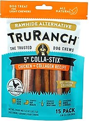 TruRanch Chicken Collagen Sticks Hard Chew Dog Treats, 5-in, 15 count