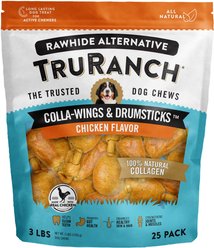 TruRanch Collagen Wings & Drumsticks Chicken Flavored Hard Chew Treats, 25 count