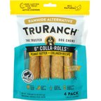 TruRanch Peanut Butter Collagen Roll Hard Chew Dog Treats, 6-in, 4 count