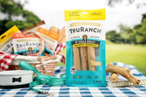 Show full view: TruRanch Peanut Butter Collagen Roll Hard Chew Dog Treats, 9-in, 3 count slide 5 of 6