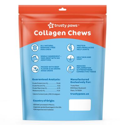Show full view: Trusty Paws Beef Collagen Chews Dog Treats, 10-oz bag slide 3 of 8