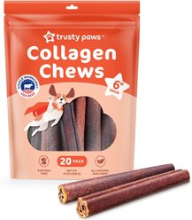 Trusty Paws USA Beef Collagen Chews Thick Jerky Dog Treats, 20 count, 21-oz bag slide 1 of 7